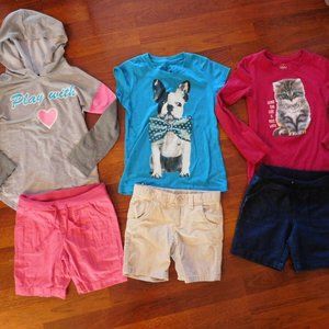 Girl's Sz. 5-6 Clothing Lot - Tops & Shorts